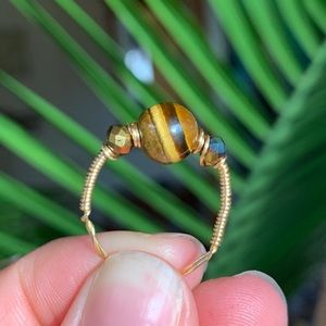 Tigers eye healing ring